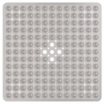 tapis bain antidérapant pvc bleu blanc noir perforé moderne adhésif 53x53cm