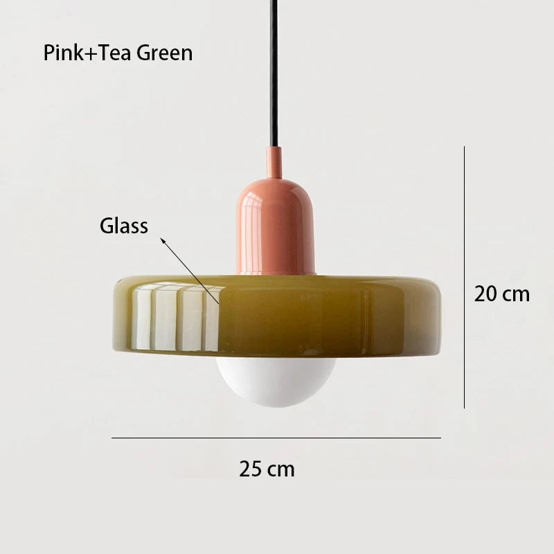 lumière suspendue moderne verre opaque ajouré rouge vin blanc orange jaune vert câble noir