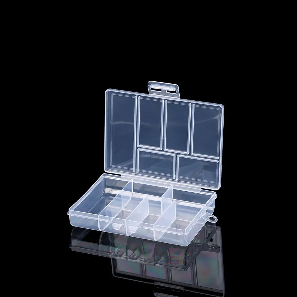 boîtes rangement transparentes empilables clips compartiments garage organisation bijoux diamants artisanat pilules