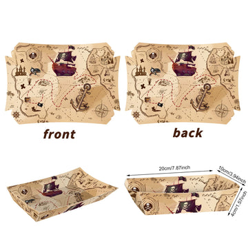 boîtes thème pirate carton pièces d'or fête anniversaire enfant décoration