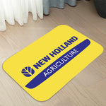 tapis moderne jaune noir bleu blanc logo holland motif floral antidérapant polyestère salon entrée