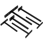 support mural invisible etagere metal noir moderne fixation plaque tige robuste