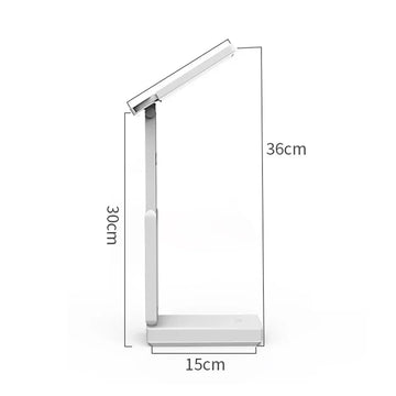 lampe pliable rechargeable led horloge usb moderne blanc étudiant économieénergie