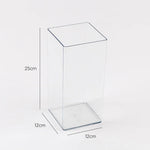 cube transparent moderne vase hydroponie plante verte sans motif minimaliste récipient acrylique