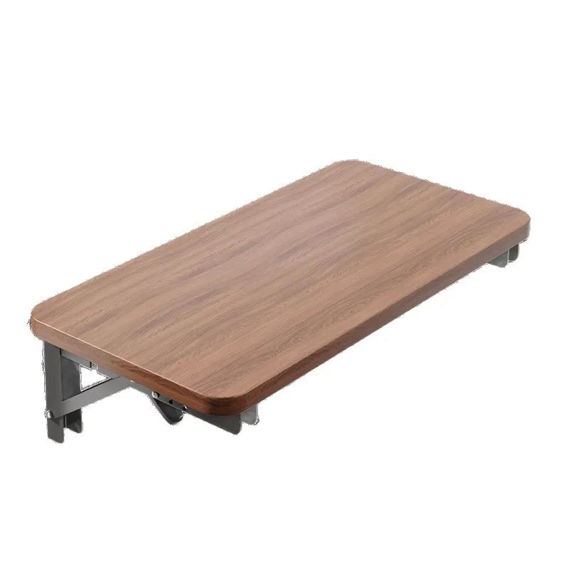 table pliante murale moderne table d'appoint bois marron support métallique minimaliste éléments rangement