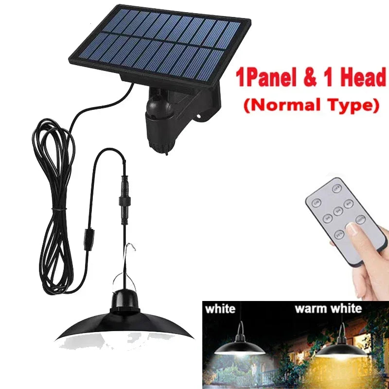 lampe solaire suspendue moderne noire ip65 led étanche télécommande minimalisteextérieur