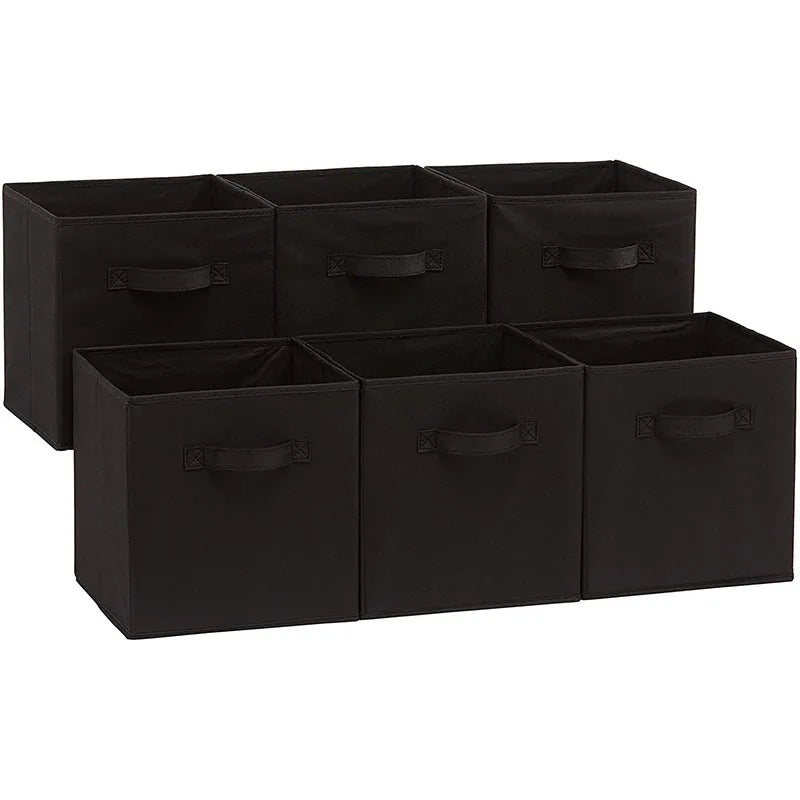 boîtes rangement pliables modernes poignées détachables couleurs multiples 28cmx26cmx26cm respectueux environnement