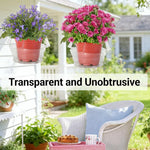 supports plante suspendus transparents modernes clips gravés jardin maison salon chambre