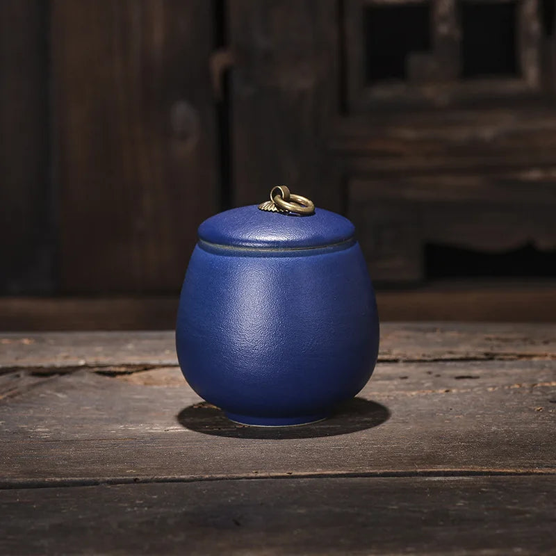 pot thé céramique classique poignée métallique couvercle texture grainée décoratif