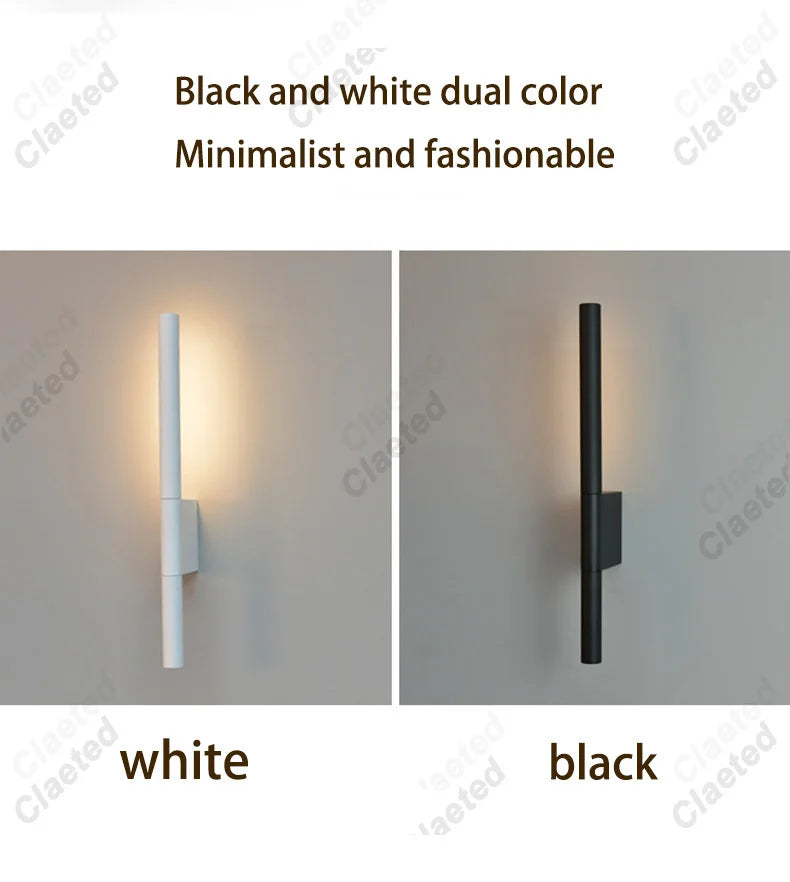 lampe murale réglable led moderne minimaliste blanc noir chambre cuisine salon