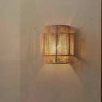 lampes murales bohèmes rustiques fibre naturelle semi transparentes cuisine salle manger