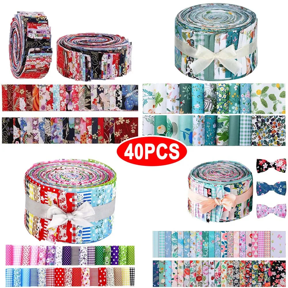 tissus imprimés fleurs géométriques traditionnels modernes 6.5x25cm multicolores bricolage couture quilting abris uv abrasion