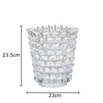 vase verre transparent motifs géométriques moderne décoration pot fleur hydroponie