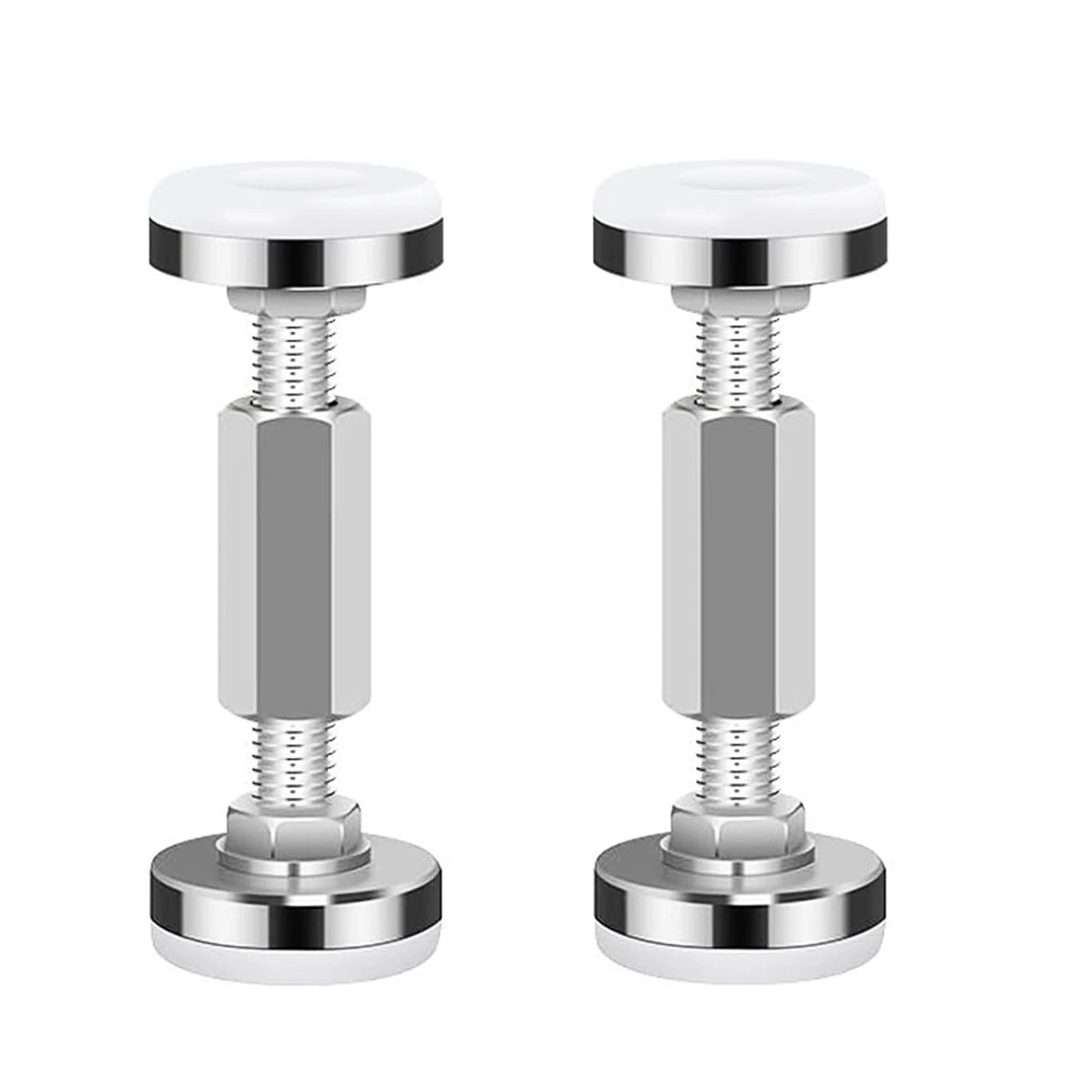 fixateur meuble moderne tasseau argenté blanc vissage adhésif antidérapant inclusion tapis feutre diamètre ajustable