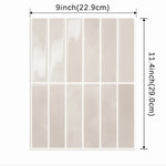 sticker mural autoadhésif effet carrelage gris blanc moderne 9x11.4 pouces 10 lots