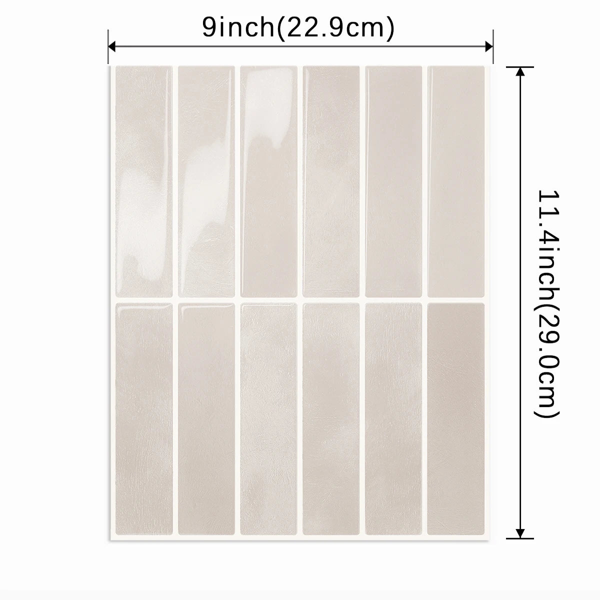 sticker mural autoadhésif effet carrelage gris blanc moderne 9x11.4 pouces 10 lots