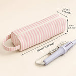sac rangement outils coiffure rose rayures horizontales moderne voyage étanche velours côtelé doux brosse