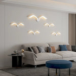 applique murale moderne oiseau blanc marron lumiere led fixation murale minimaliste deco chambre salon