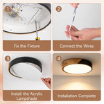 Lampe LED bois moderne télécommande éclairage variable surface opaque minimaliste