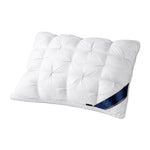 oreiller mousse mémoire forme fleur coussin polyester coton doux moderne blanc bleu gris