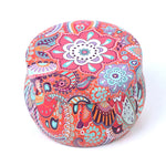 boîtes rondes métal multicolores motifs floraux géométriques boho chic décoration maison