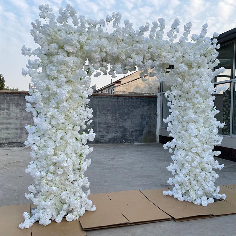 arche décoration mariage blanc fleurs artificielles extérieur moderne décoration maison anniversaire baby shower pendaison