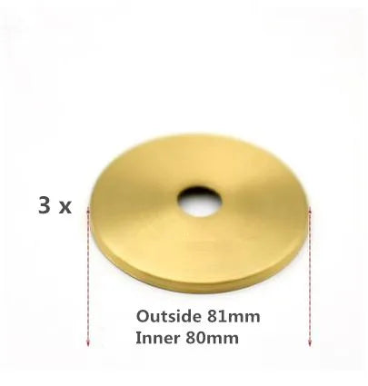 disques métalliques dorés lisses brillants modernes accessoires éclairage diy abat jour fixations invisibles trou