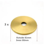 disques métalliques dorés lisses brillants modernes accessoires éclairage diy abat jour fixations invisibles trou