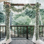 guirlande feuilles artificielles vertes extérieur décoration naturelle rustique vigne accrochéeextérieur fêtes prénuptiales maison