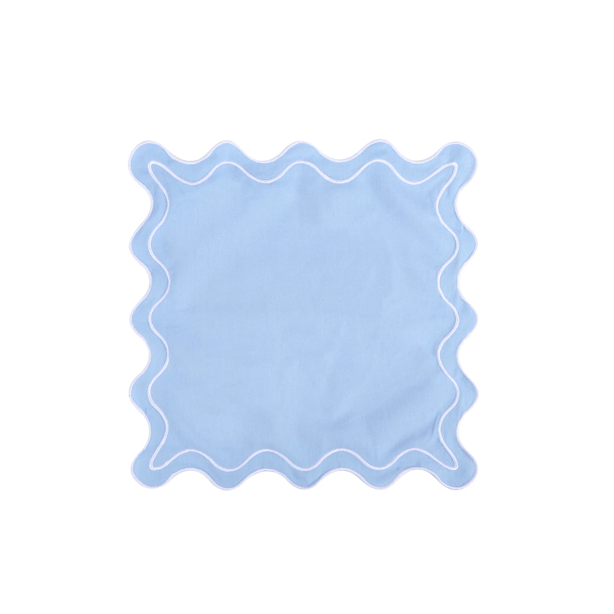 serviette table coton brodée bordure ondulée moderne décoration banquet mariage