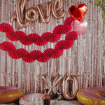 guirlande papier multicolore festives accordéon anniversaire ballons coeurs decorations love xoxo