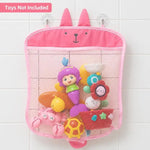Sac rangement filet rose motif lapin drainage rapide salle bain suction cup