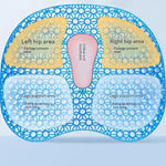 coussin soutien bleu réseau hexagonal contemporain gel respirant antidérapants adultes rond