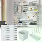 clips rangement blanc moderne adhésif étagères porte objets multifonctionnels trous réguliersiaux