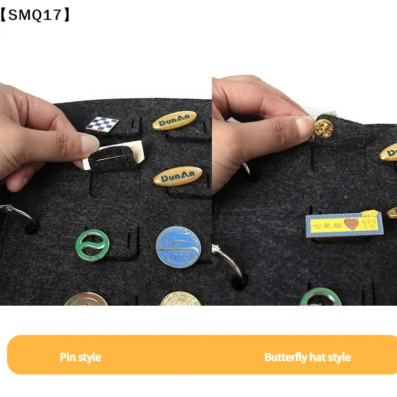 album badges noir clips métalliques simple rangement collection uniiaux épingles pochettes contenant badges scolaires