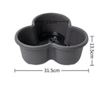 pots fleurs noirs rouges gris moderne roulettes empilables plastique