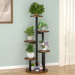 étagère plantes moderne multi niveaux noire blanche bois pots succulentesintérieurextérieur