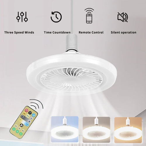 lampe ventilateur moderne télécommande blanc grille ventilation 25.8cm 12cm 249 2000lm ABSPOLI
