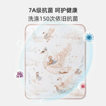 tapis bébé imperméable lavable 50x70cm illustrations canards lapins doux enfantin beige rose bleu