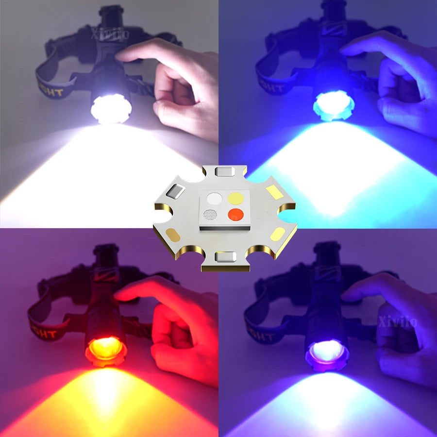 lampe frontale rechargeable led noir gris blanc tissu texturé moderne pratique