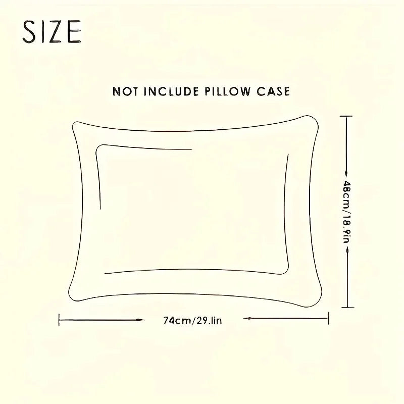 oreiller blanc plissé moderne 74x48cm zip fibre polyester literie chambre coucher qualité