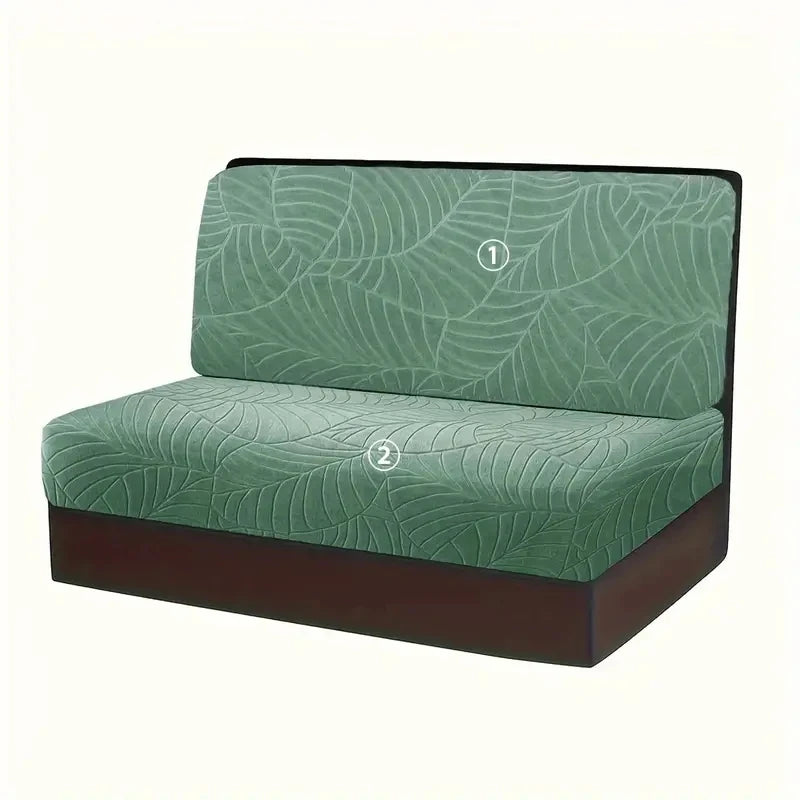 housses siège RV gris motif feuilles texturées anti salissures réutilisables modernesintérieur camping car