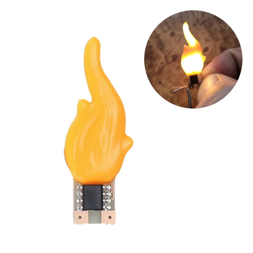 décoration anniversaire filaments led forme flamme couleur orange moderne flash chaleureux
