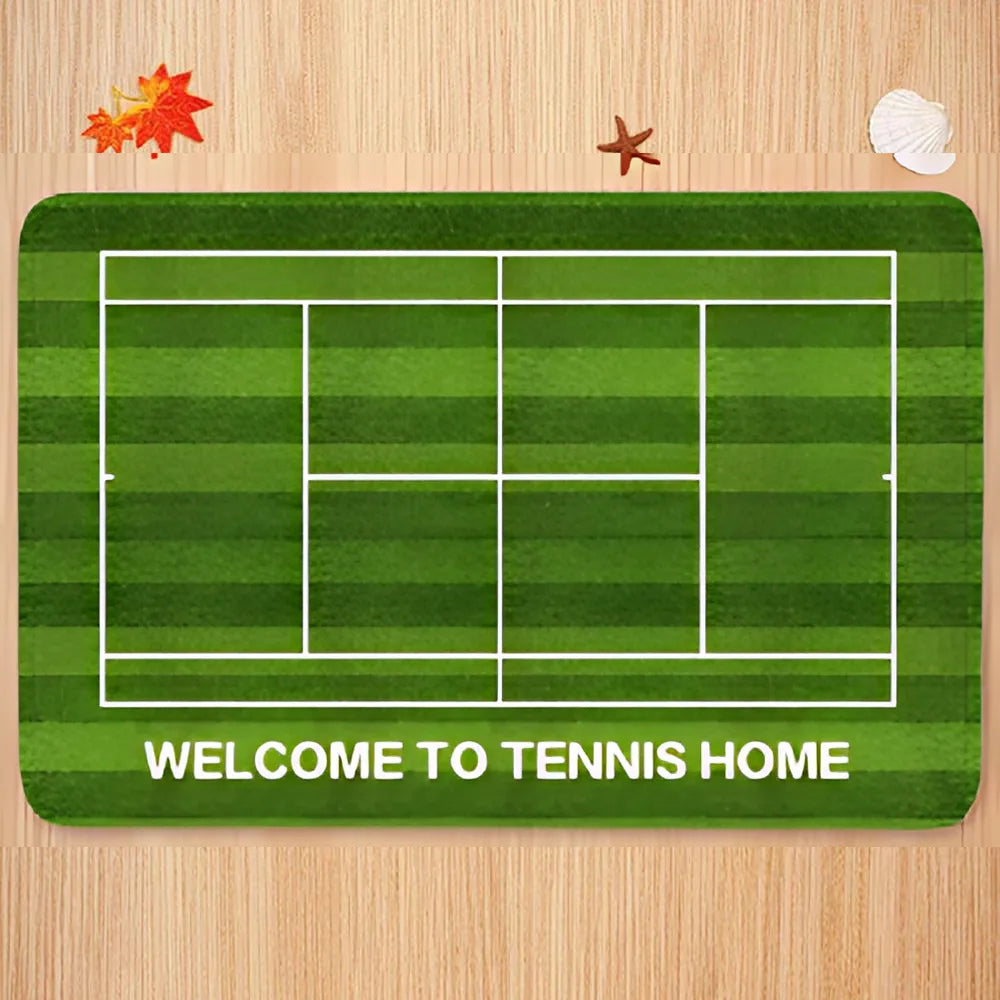 tapis sol moderne orange vert bleu terrain tennis résistant antidérapant 30x50cm