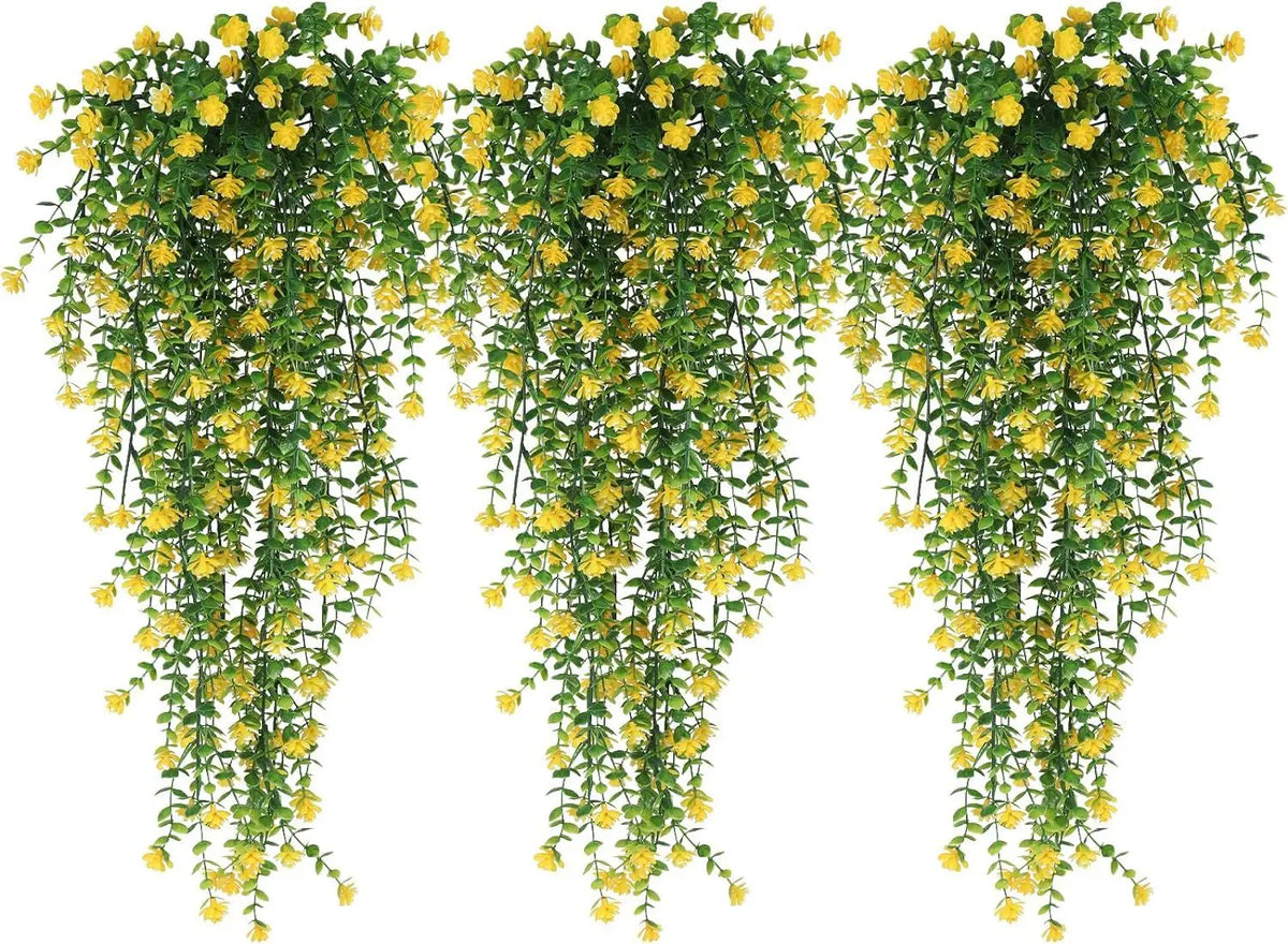 guirlande suspendue artificielle verte feuilles blanches rouges violets moderne décoration intérieure mariage anniversaire