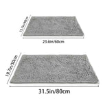 tapis moderne gris beige épais boules coton doux absorbant antidérapant intérieur porte salon