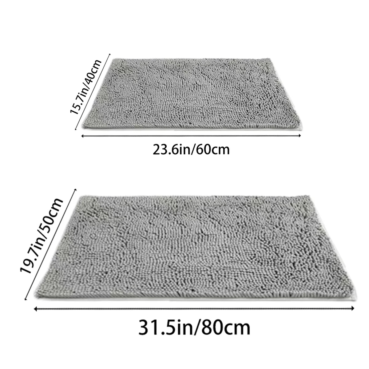 tapis moderne gris beige épais boules coton doux absorbant antidérapant intérieur porte salon