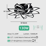 lampe moderne fleur lotus acrylique polie blanc noir réglable lumière chambre salon