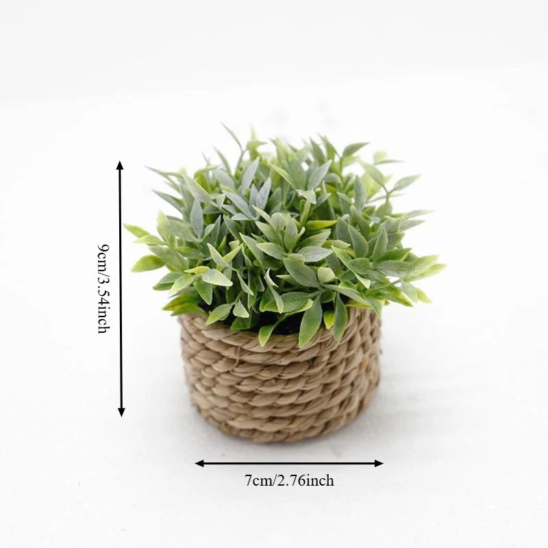décoration intérieure plante artificielle pot osier feuilles vertes modernes salon