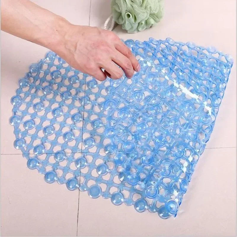 tapis bain anti dérapant ventouse transparent moderne nid d'abeille bleu rouge vert